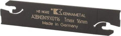 Kennametal - 3/4" Blade Height, 0.0709" Blade Width, 3.3858" OAL, Neutral Cut, Double End Indexable Cut-Off Blade - 16mm Max Depth of Cut, A2BNSN Blade, A2 Cut-Off Series - Benchmark Tooling