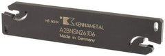 Kennametal - 1.0236" Blade Height, 0.2126" Blade Width, 4.3307" OAL, Neutral Cut, Double End Indexable Cut-Off Blade - 40mm Max Depth of Cut, A2BNSN Blade, A2 Cut-Off Series - Benchmark Tooling