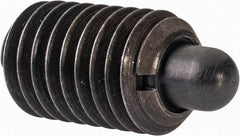 Gibraltar - M12 x 1.75, 20.5mm Thread Length, 6.5mm Plunger Projection, Steel Threaded Spring Plunger - 6.3mm Max Plunger Diam, 1.13 Kg Init End Force, 6.8 Kg Final End Force - Benchmark Tooling