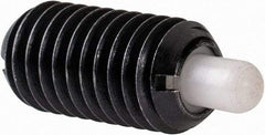 Gibraltar - M8 x 1.25, 16mm Thread Length, 5mm Plunger Projection, Steel Threaded Spring Plunger - 3.43mm Max Plunger Diam, 0.23 Kg Init End Force, 4.54 Kg Final End Force - Benchmark Tooling