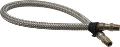 Made in USA - 24" OAL, 1/4" ID, 2,030 Max psi, Flexible Metal Hose Assembly - Benchmark Tooling