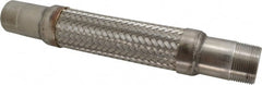 Made in USA - 12" OAL, 1-1/4" ID, 465 Max psi, Flexible Metal Hose Assembly - Benchmark Tooling