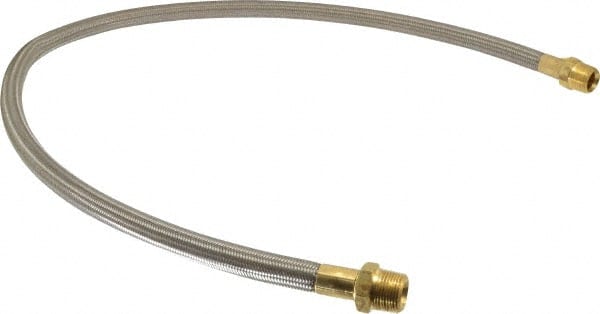 Made in USA - 48" OAL, 5/8" ID, 1,200 Max psi, Flexible Metal Hose Assembly - Benchmark Tooling