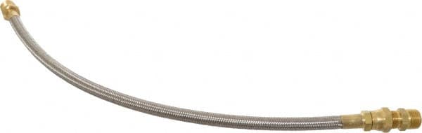 Made in USA - 24" OAL, 1/2" ID, 1,500 Max psi, Flexible Metal Hose Assembly - Benchmark Tooling