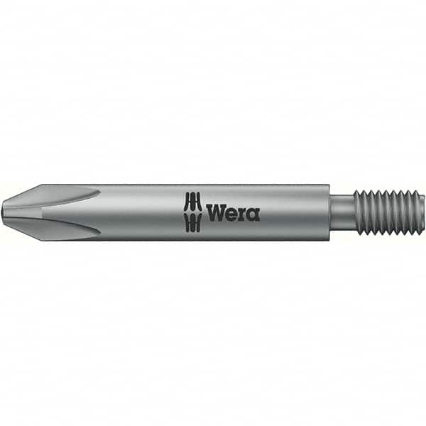 Wera - #2 Phillips Screwdriver Bit - #10-32 Drive, 1-47/64" OAL - Benchmark Tooling