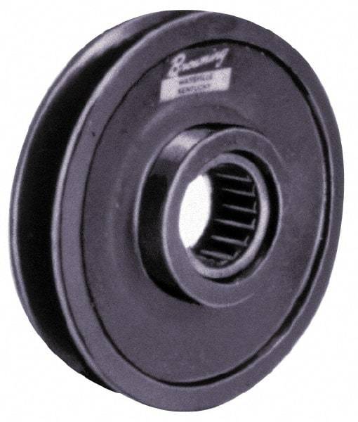 Browning - 1/2 Inside x 2-1/2" Outside Diam, 0.75" Wide Pulley Slot, Cast Iron Idler Pulley - 4L/A Belt Section - Benchmark Tooling