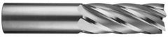 RobbJack - 1", 2-1/2" LOC, 1" Shank Diam, 5" OAL, 6 Flute, Solid Carbide Square End Mill - Single End, Uncoated, Spiral Flute, 30° Helix, Centercutting, Right Hand Cut, Right Hand Flute, Series TR-606 - Benchmark Tooling