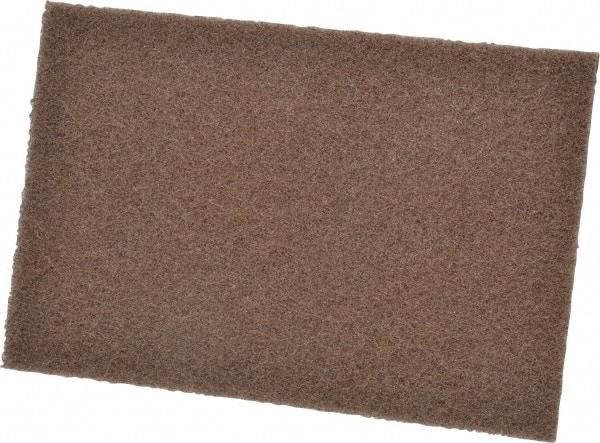 3M - Medium Grade, Aluminum Oxide Hand Pad - Tan, 6" Wide x 9" Long, Nonwoven - Benchmark Tooling