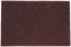 3M - Very Fine Grade, Aluminum Oxide Hand Pad - Maroon, 6" Wide x 9" Long, Nonwoven - Benchmark Tooling