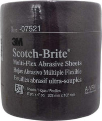 3M - 20' Long x 8" Wide Nonwoven Roll - Very Fine Grade, Purple, Aluminum Oxide - Benchmark Tooling