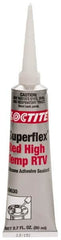 Loctite - 80 mL Tube Red RTV Silicone Joint Sealant - 30 min Tack Free Dry Time, 24 hr Full Cure Time, Series 135 - Benchmark Tooling