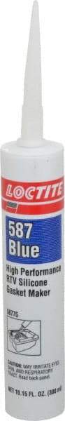 Loctite - 300 mL Cartridge Blue RTV Silicone Joint Sealant - 30 min Tack Free Dry Time, 24 hr Full Cure Time, Series 587 - Benchmark Tooling