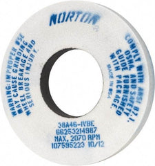 Norton - 12" Diam x 5" Hole x 1-1/2" Thick, I Hardness, 46 Grit Surface Grinding Wheel - Aluminum Oxide, Type 1, Coarse Grade, 2,070 Max RPM, Vitrified Bond, No Recess - Benchmark Tooling