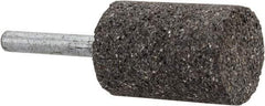 Norton - 1" Head Diam x 1-1/2" Thickness, W221, Cylinder End, Zirconia Alumina Mounted Point - Very Coarse Grade, 24 Grit, 24,490 RPM - Benchmark Tooling