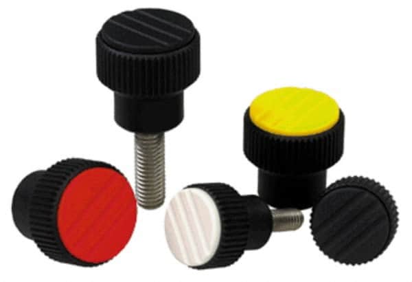 KIPP - 1.02" Head, Knurled Knob - Threaded Stem, Thermoplastic - Benchmark Tooling