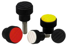 KIPP - 1.02" Head, Knurled Knob - Threaded Stem, Thermoplastic - Benchmark Tooling