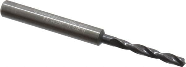 Guhring - 3.4mm 140° Solid Carbide Jobber Drill - FIREX Finish, Right Hand Cut, Spiral Flute, Straight Shank, 66mm OAL, SU Point - Benchmark Tooling