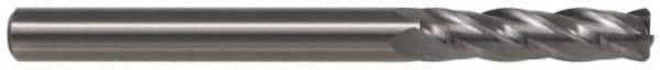 SGS - 10mm, 22mm LOC, 10mm Shank Diam, 4" OAL, 6 Flute, Solid Carbide Square End Mill - Single End, AlTiN Finish, Spiral Flute, 45° Helix, Centercutting, Right Hand Cut, Right Hand Flute, Series 57 - Benchmark Tooling