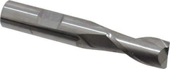 SGS - 1/2", 2 Flute, Single End, Solid Carbide, 0.015" Corner Radius End Mill - 3" OAL, 30° Helix, Right Hand Flute, 1" LOC, Right Hand Cut - Benchmark Tooling