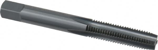 OSG - 5/16-24 UNF 3B 4 Flute Oxide Finish High Speed Steel Straight Flute Standard Hand Tap - Plug, Right Hand Thread, 2-23/32" OAL, 1-1/8" Thread Length, H3 Limit, Oversize - Exact Industrial Supply