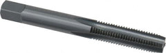 OSG - 5/16-24 UNF 3B 4 Flute Oxide Finish High Speed Steel Straight Flute Standard Hand Tap - Plug, Right Hand Thread, 2-23/32" OAL, 1-1/8" Thread Length, H3 Limit, Oversize - Exact Industrial Supply