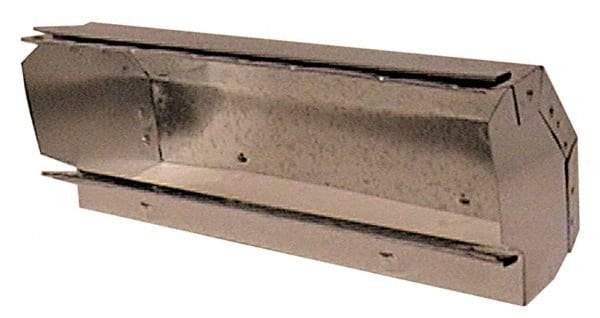 Made in USA - 2-1/4" ID Galvanized Duct Shortway 90° Stack El - 10" Long, Standard Gage, 20 Piece - Benchmark Tooling