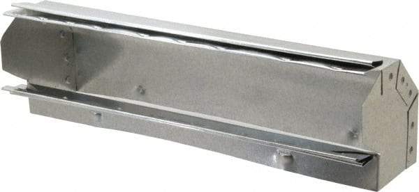 Made in USA - 2-1/4" ID Galvanized Duct Shortway 90° Stack El - 12" Long, Standard Gage, 35 Piece - Benchmark Tooling