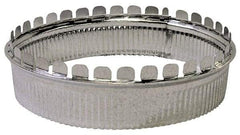 Made in USA - 8" ID Galvanized Duct Round Starting Collar - Standard Gage, 50 Piece - Benchmark Tooling