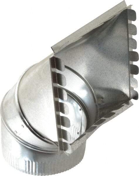 Made in USA - 6" ID Galvanized Duct Square Takeoff - 6-1/2" Long x 6-1/2" Wide, Standard Gage, 32 Piece - Benchmark Tooling