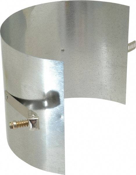 Made in USA - 4" ID Galvanized Duct Drawband - 4" Long, Standard Gage, 25 Piece - Benchmark Tooling