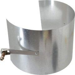 Made in USA - 5" ID Galvanized Duct Drawband - 5" Long, Standard Gage, 25 Piece - Benchmark Tooling