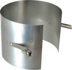 Made in USA - 6" ID Galvanized Duct Drawband - 6" Long, Standard Gage, 25 Piece - Benchmark Tooling