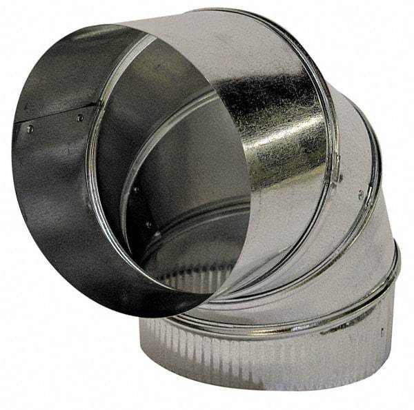 Made in USA - 18" ID Galvanized Duct Round Adjustable Elbow - 24 Gage, 1 Piece - Benchmark Tooling