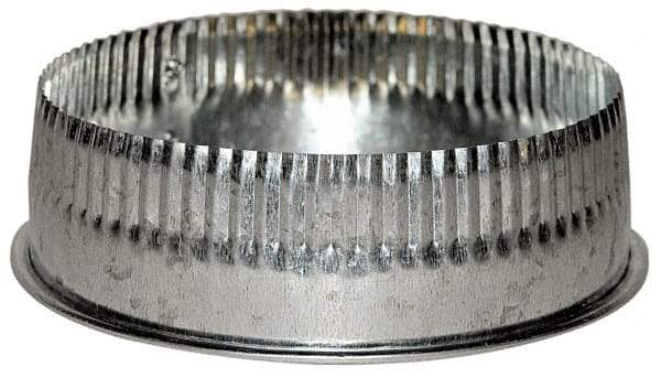 Made in USA - 7" ID Galvanized Duct Tee Cover with Crimp - Standard Gage, 40 Piece - Benchmark Tooling