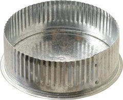 Made in USA - 6" ID Galvanized Duct Tee Cover with Crimp - Standard Gage, 30 Piece - Benchmark Tooling