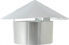 Made in USA - 6" ID Galvanized Duct Rain Cap - 26 Gage, 25 Piece - Benchmark Tooling