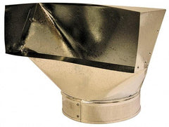 Made in USA - 2-1/4" ID Galvanized Duct Register Boot 90° - 12" Long, Standard Gage, 30 Piece - Benchmark Tooling