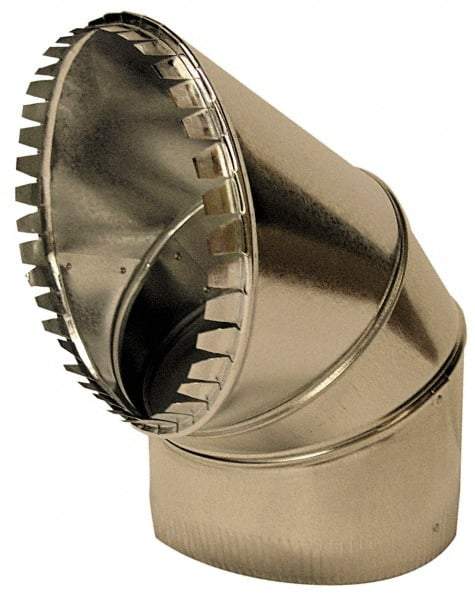 Made in USA - 6" ID Galvanized Duct Round Takeoff - 2" Long, Standard Gage, 20 Piece - Benchmark Tooling