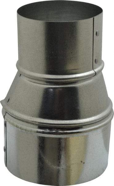 Made in USA - 4" ID Galvanized Duct Tapered Reducer without Crimp - Standard Gage, 35 Piece - Benchmark Tooling