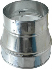 Made in USA - 6" ID Galvanized Duct Tapered Reducer without Crimp - Standard Gage, 20 Piece - Benchmark Tooling