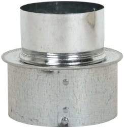 Made in USA - 4" ID Galvanized Duct Shortway Reducer without Crimp - Standard Gage, 35 Piece - Benchmark Tooling