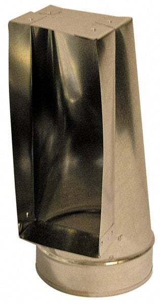 Made in USA - 6" ID Galvanized Duct End Register Boot - 10" Long x 6" Wide, Standard Gage, 20 Piece - Benchmark Tooling