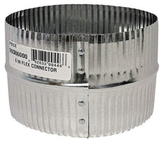 Made in USA - 8" ID Galvanized Duct Flex Connector - Standard Gage, 30 Piece - Benchmark Tooling