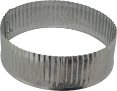 Made in USA - 6" ID Galvanized Duct Flex Connector - Standard Gage, 35 Piece - Benchmark Tooling