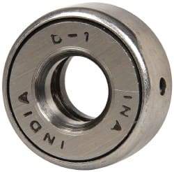 INA Bearing - 1/2" Inside x 1-7/32" Outside Diam, 9/16" Thick, Steel Ball Thrust Bearing - 5,600 Lbs. Static Capacity, 3,850 Max Pressure x Velocity - Benchmark Tooling