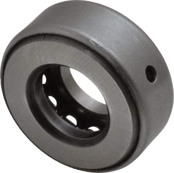 INA Bearing - 5/8" Inside x 1.344" Outside Diam, 9/16" Thick, Steel Ball Thrust Bearing - 6,700 Lbs. Static Capacity, 4,100 Max Pressure x Velocity - Benchmark Tooling