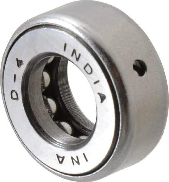 INA Bearing - 11/16" Inside x 1.344" Outside Diam, 9/16" Thick, Steel Ball Thrust Bearing - 6,700 Lbs. Static Capacity, 4,100 Max Pressure x Velocity - Benchmark Tooling