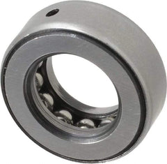 INA Bearing - 13/16" Inside x 1-15/32" Outside Diam, 9/16" Thick, Steel Ball Thrust Bearing - 7,300 Lbs. Static Capacity, 4,250 Max Pressure x Velocity - Benchmark Tooling