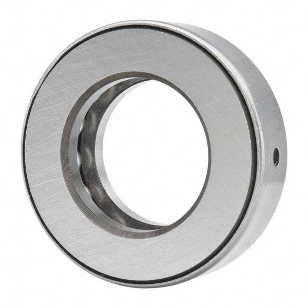 INA Bearing - 1-5/16" Inside x 2-11/32" Outside Diam, 3/4" Thick, Steel Ball Thrust Bearing - 18,800 Lbs. Static Capacity, 9,300 Max Pressure x Velocity - Benchmark Tooling