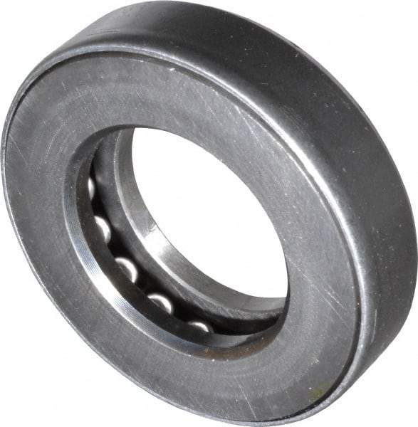 INA Bearing - 1-3/8" Inside x 2-15/32" Outside Diam, 5/8" Thick, Steel Ball Thrust Bearing - 16,600 Lbs. Static Capacity, 7,300 Max Pressure x Velocity - Benchmark Tooling